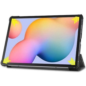 Resim Galaxy Tab S7 Plus T970 Uyumlu Zore Smart Cover Standlı 1-1 Kılıf-siyah Tablet Kılıfı 