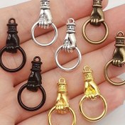 Resim 10 Adet Alaşım El Büyüleyici Bağlantı Elemanları - DIY Bilezikler, Küpeler, Kolyeler için Halka Tutamaklı Çember Pandantifler - El Sanatları Takı Yapımı Aksesuarları, Zanaatkar Yaratımları için Güçlendirilmemiş Alaşım Büyüleri 