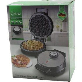 Resim Kiwi KSM-2442 Elektrikli Waffle Makinesi 1200W Isı Ayar Anahtarı - Işıklı Isı Gösterge 5-Dilim=kalpy Apışmaz Plaka (4944) 