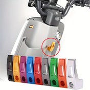 Resim 1 adet Alüminyum Alaşımlı saç tokası, Motosikletler, Elektrikli Bisikletler ve Scooterler için - Anodize Kaplama ile Evrensel Ön Montaj Bagaj saç tokası, Çoklu Renklerde Mevcut (Siyah, Mavi, Kırmızı, Gümüş, Titanyum) - Motosiklet Ekipmanı ve Ekipmanı için Dayanıklı ve Şık Aksesuar, Scooter Aksesuarı | Spor Tasarım | Evrensel Fi 