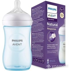 Resim Renklime Philips Avent Natural Response Pp Pembe Biberon 1+ Ay 260 ml SCY903/11 