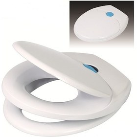 Resim Çelik Ayna Çocuk Adaptörlü Çift Kullanımlı Klozet Kapağı - 208 