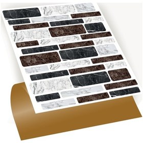 Resim Tink KENDİNDEN YAPIŞKANLI ASORTİ MERMER DESENLİ PVC KARO 30X30 CM 