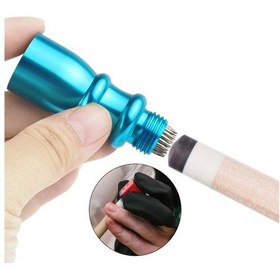 Resim Sones 3'ü 1 Arada Davul Şeklinde Buzlu İğne Delme Bilardo Aksesuarları Metal Alüminyum Alaşımlı Snooker Bilardo İşaret Ucu Şekillendirici Mavi 