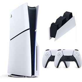 Resim Sony Playstation 5 Slim CD'li 1 TB Bilkom Garanti + 2 Kol + Şarj istasyonu 