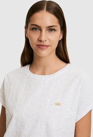 Resim U.S. Polo Assn. Kadın Beyaz Tişört 50323550-VR013 