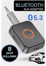 Resim Myblack Kablosuz Bluetooth 5.3 Jack Aux Araç Ses Aktarım Kiti Adaptörü Bluetooth Dönüştürücü 