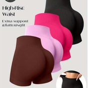 Resim Rastgele 4 Renk Dikişsiz Külot, Boyshorts, Güvenlik Pantolonu, Kadın İç Çamaşırı, Yoga Taytı, Yüksek Bel Karın Kontrollü Kalça Kaldırma Şekillendirici Legging 