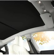 Resim Dashanshop Bright Black A Set Tesla Titanflex Güneşlik 2020-2024 Model Y İçin Hafızalı Titanyum Çerçeve 