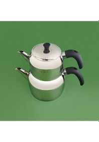 Resim Lina Çaydanlık - Gri / Siyah - 2,25 Lt + 1,2 Lt Çok Renkli 