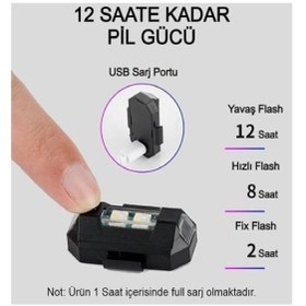 Resim DNA Rgb Otomobil Motor Drone Uçak Kanadı Led Şarjlı Kablosuz Mini Led 7 Renkli 