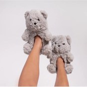 Resim Twigy Teddy Kadın Hayvanlı Panduf Gri 36/41 Gri 