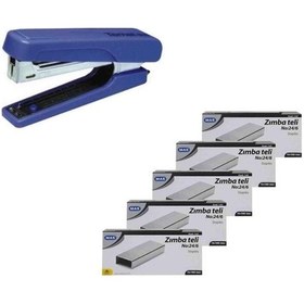 Resim Temat Zımba Makinesi 24/6 Mavi 7000 + 5 Adet Tel 