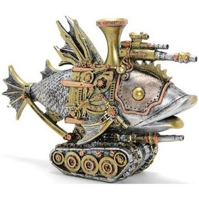 Resim Steampunk Polyester Tasarım Balık Figürü 
