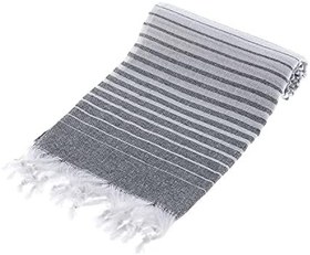 Resim Homedius Alagra Pamuklu Peştemal 100x170 Cm Siyah 