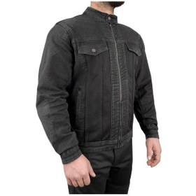 Resim Grey Ice Korumalı File Motosiklet Kot Montu Erkek 