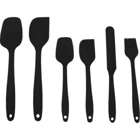 Resim Silikon Mutfak Seti, Yapışmaz Spatula, Kaşık, Bıçak, Pasta Fırçası, Yumurta Fırçası Yanmaz Yapışmaz Mutfak Pasta Slikon Yumurta Fırçası Kaşık Bıçak Spatula Seti 