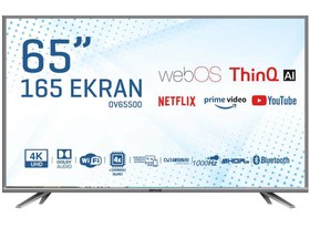 Resim Onvo OV65500 4K Ultra HD 65" 165 Ekran Uydu Alıcılı webOS Smart LED TV 