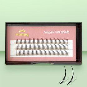 Resim Tip A M Şekilli Yapıştırılmış Kirpikler Doğal Bireysel Kirpikler Küme Dikenli Kirpikler Hafif Hazır Makyaj Kirpikleri 