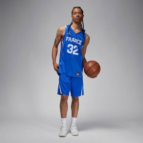 Resim Nike Victor Wembanyama France Limited Road Erkek Mavi Basketbol Forması 