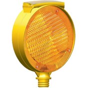 Resim Hayat Trafik Solar Yuvarlak Çift Taraflı Flaşör (Sarı) 