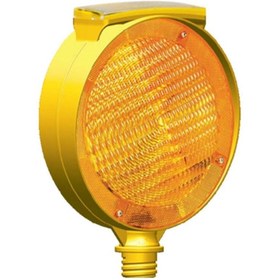 Resim Hayat Trafik Solar Yuvarlak Çift Taraflı Flaşör (Sarı) 
