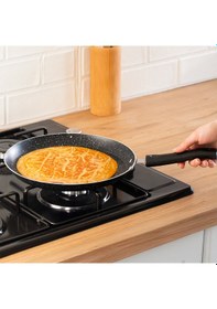 Resim Porsima 579.0093 Granit Yanmaz Yapışmaz Tava Krep Tavası 26 Cm Siyah 