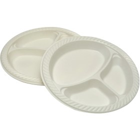 Resim Propack Üç Bölmeli Plastik Tabak 10'lu 26 cm 3 Adet 