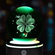 Resim Usb'li Dönen Yonca Cam Küre 