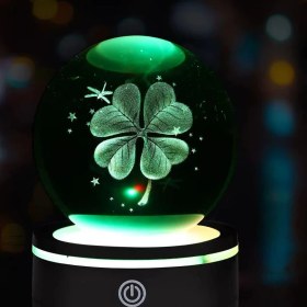 Resim Usb'li Dönen Yonca Cam Küre 