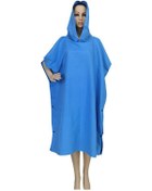 Resim Neevoyu Yetişkinler İçin Hızlı Kuruyan Kapüşonlu Havlu Bornoz - Plaj, Spa Ve Spor Kullanımı Mavi 