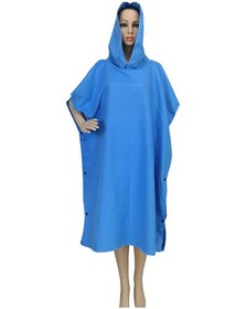 Resim Neevoyu Yetişkinler İçin Hızlı Kuruyan Kapüşonlu Havlu Bornoz - Plaj, Spa Ve Spor Kullanımı Mavi 