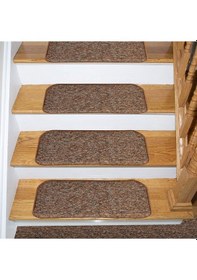 Resim Kare Bukle Halıdan Alınlıklı Basamak Ve Merdiven Paspası 16'lı - Kahve Null 