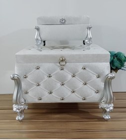 Resim Sandık Dünyası Söz Nişan Bohça Gelin Damat Çeyiz Sandığı 2li 0605 
