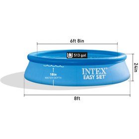 Resim Şişme Aile Havuzu - Intex - Easy - 244 x 61 cm (28106) 