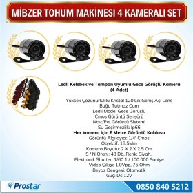 Resim Mibzer Havalı Tohum Makinesi 4 Kameralı 7 Inç Monitörlü Araç Seti 