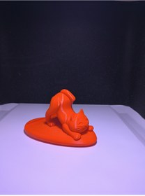 Resim goahead Sevimli Kedi Masa Üstü Telefon & Tablet Tutucu Stand Kırmızı 