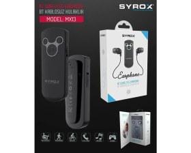 Resim Syrox MX13 Bluetooth Kablosuz Kulakiçi Kulaklık SYX-MX13 Siyah 