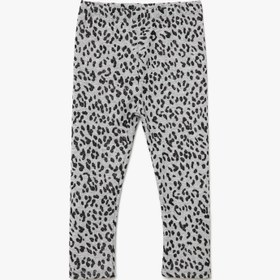 Resim Kız Bebek Leopar Baskılı Beli Lastikli Tayt 