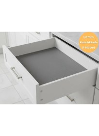 Resim Almital Mobilya Aksesuarlari Almital 48 cm x 1 Metre Koyu Gri Kabartma Nokta Desenli Çekmece İçi Kaydırmaz Halı, raf örtüsü 