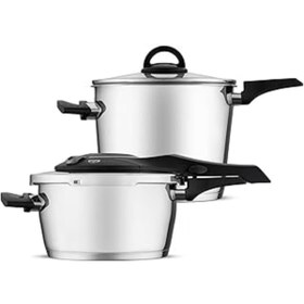 Resim NETWORK ART Jumbo Procook Düdüklü Tencere Seti 4 Ve 6 Lt, Çelik 
