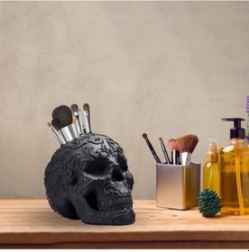 Resim Zcjb Cadılar Bayramı Kalemlik El Sanatları Çubuğu Serisi Masaüstü Sanat Kafatası Heykeli-67463 