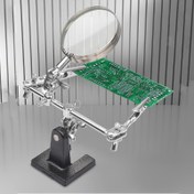 Resim YQTOOLS CLUB Ayarlanabilir Lehimleme Jig ile Büyüteç, Lehimleme Onarım Yardımı, Lehimleme Tel Standı ile Çift Alligator Klipsi, Ağır Hizmet Tabanı, Büyüteç. Lehimleme, Onarım, El Sanatları, Miniatur Nesne Yapımı vb. için 