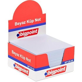 Resim Bigpoint BP129-00 Küp Blok Notluk Beyaz 8x8cm 