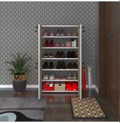 Resim Kenzlife Ayakkabılık Ayakkabı Dolabı Kilitli Gutan Crd 120 70 32 Kapaklı Ofis Dolabı İki Bölme 