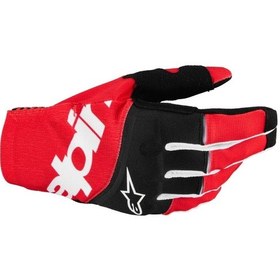 Resim Alpinestars Techstar Off-road Eldiveni Kırmızı Siyah 