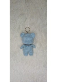 Resim Amigurumi Ayıcık Anahtarlık Mavi 