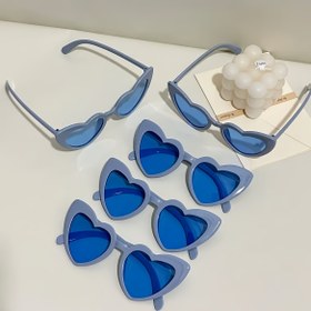 Resim 5 adet Retro Kalp Şeklinde Gözlükler, Büyük Plastik Çerçeve ile Anti-Yansıtıcı Lensler, Doğum Günü Partileri, Düğünler, Bekarlığa Veda ve Günlük Etkinlikler için Bayramlık Dekoratif Gözlükler, Düğün Gözlükleri 