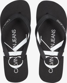 Resim Calvin Klein Beach Monogram Erkek Parmak Arası Terlik Siyah 