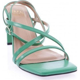 Resim Dgn K9001 Kadin Küt Burun Çapraz Bantli Topuklu Sandalet K9001-1748-R1938 Yeşil 
